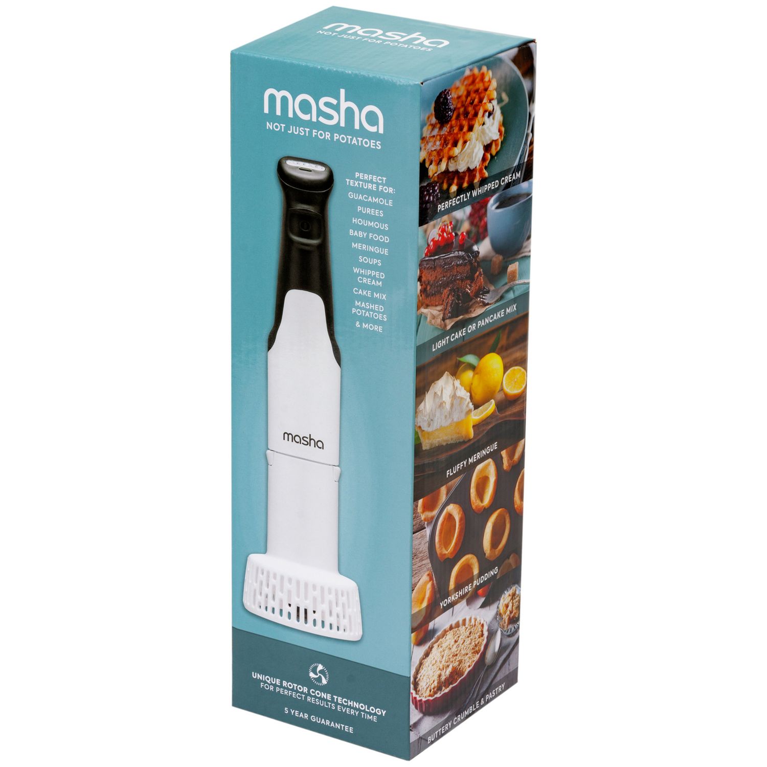 Masha electric masher and hand blender with attachments (British brand)