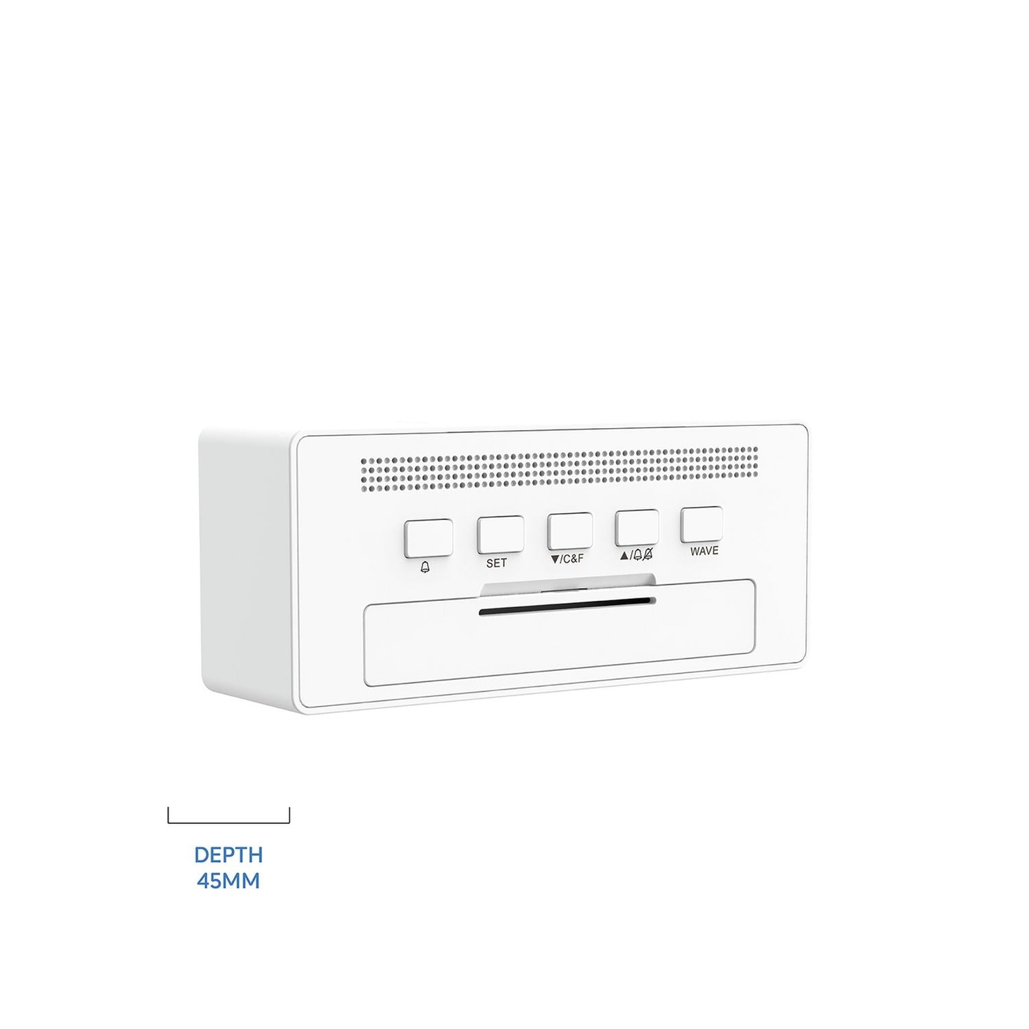 Precision Radio Controlled Alarm Clock White, imported from the UK
