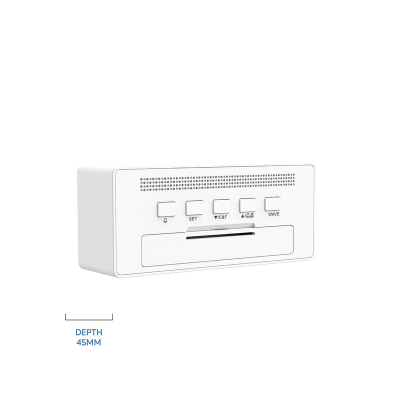 Precision Radio Controlled Alarm Clock White, imported from the UK
