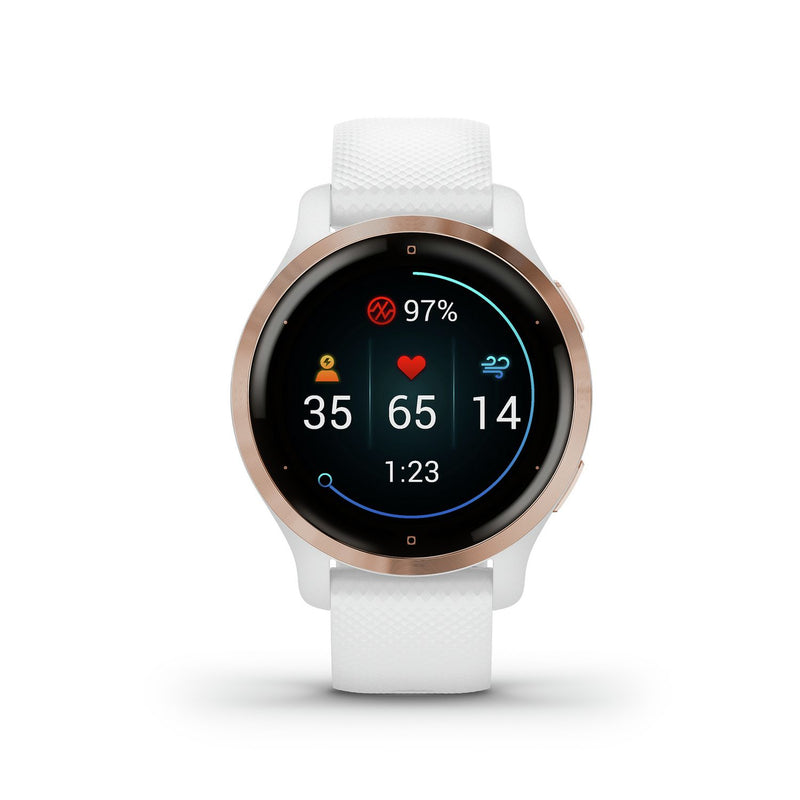 Garmin Venu 2S GPS Smart Watch - Rose Gold / White