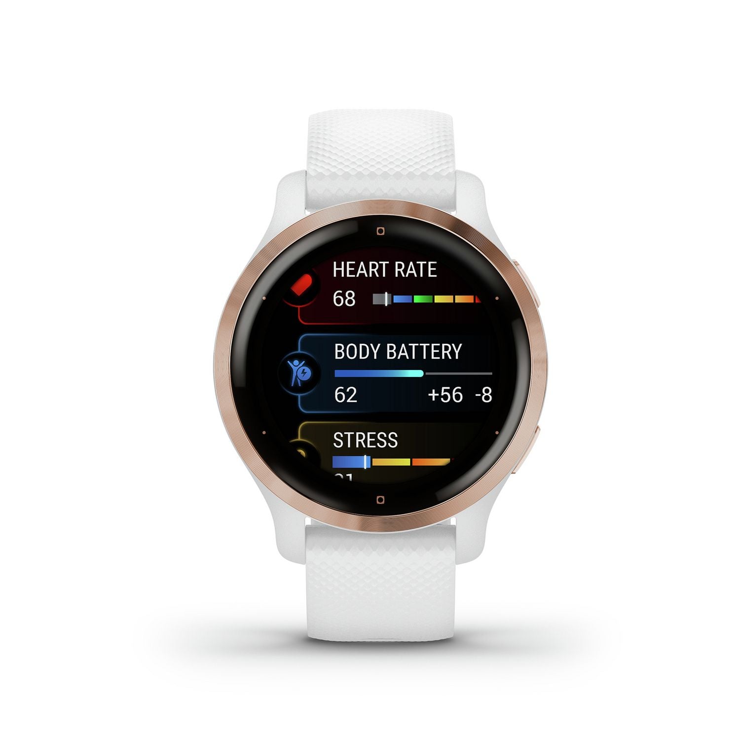 Garmin Venu 2S GPS Smart Watch - Rose Gold / White