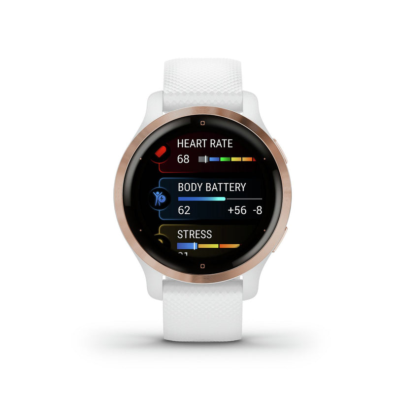 Garmin Venu 2S GPS Smart Watch - Rose Gold / White