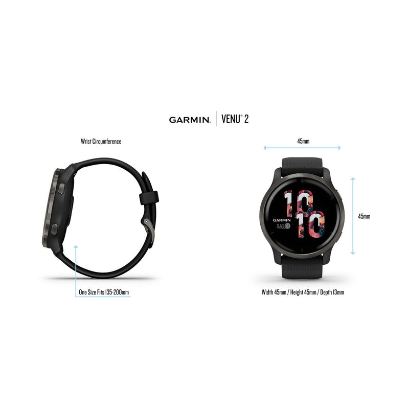 Garmin Venu 2 smartwatch Slate Black - British product