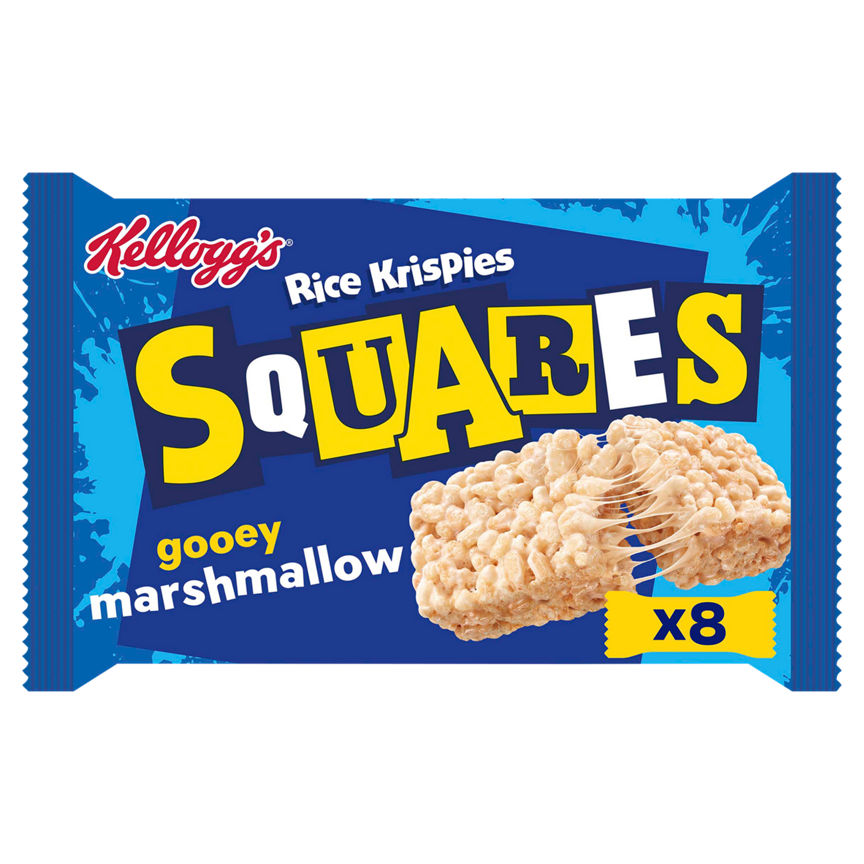 Kellogg's Rice Krispies Squares Marshmallow Bars 8x Cereals ASDA   