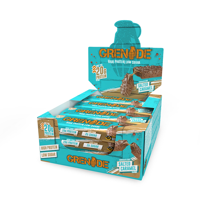 Grenade choc chip salted caramel protein bar 12 x 60g - British product