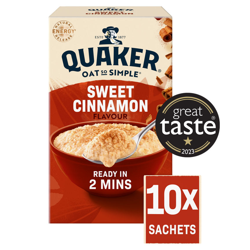 Quaker Oat So Simple Sweet Cinnamon Porridge 10 Pack