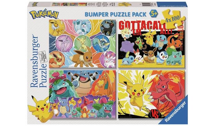 Pokemon 4 x 100 Piece Jigsaw Puzzle GOODS Argos