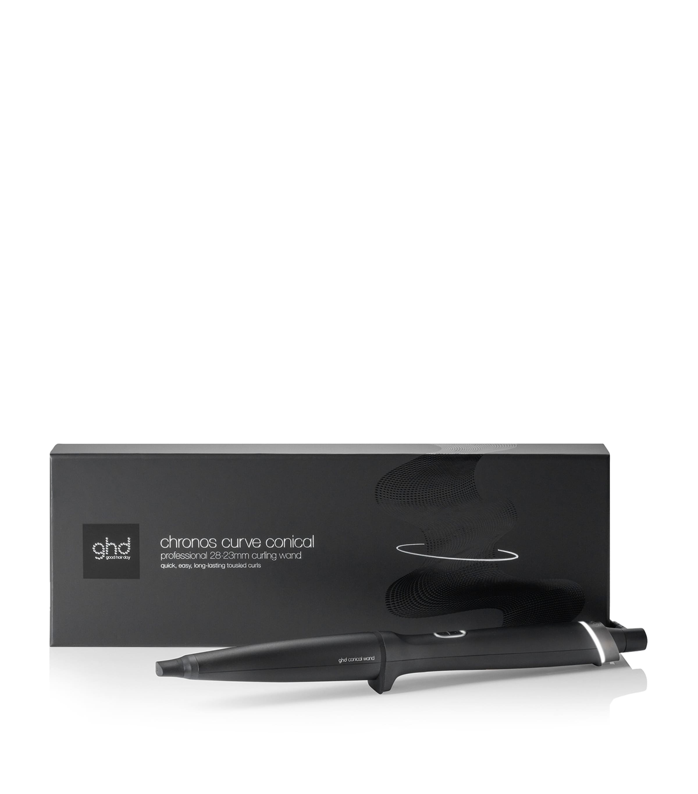ghd Chronos Curve conical wand hair curler 28-23mm, UK version