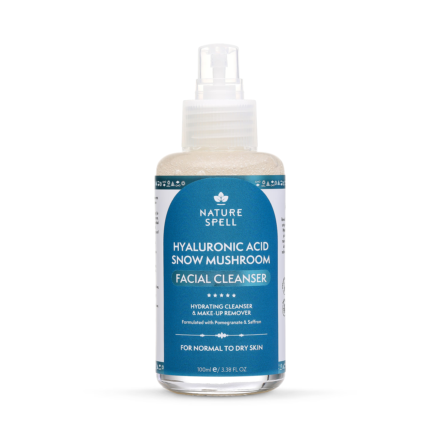 Nature Spell Hyaluronic Acid Snow Mushroom Facial Cleanser 100ml (British brand)