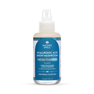 Holland & Barrett Nature Spell Hyaluronic Acid Snow Mushroom Facial Cleanser 100ml- Buy online at McGrocer