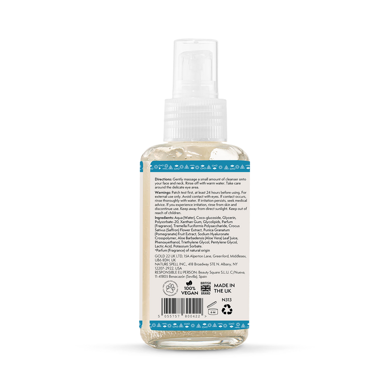 Nature Spell Hyaluronic Acid Snow Mushroom Facial Cleanser 100ml (British brand)