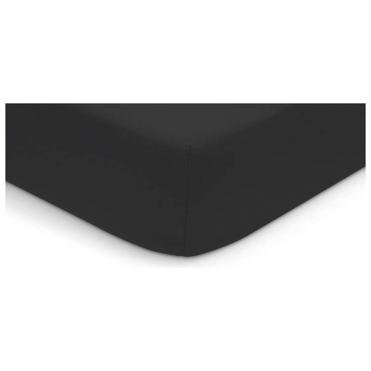 Habitat Washed Plain Charcoal fitted sheet double, imported from the UK