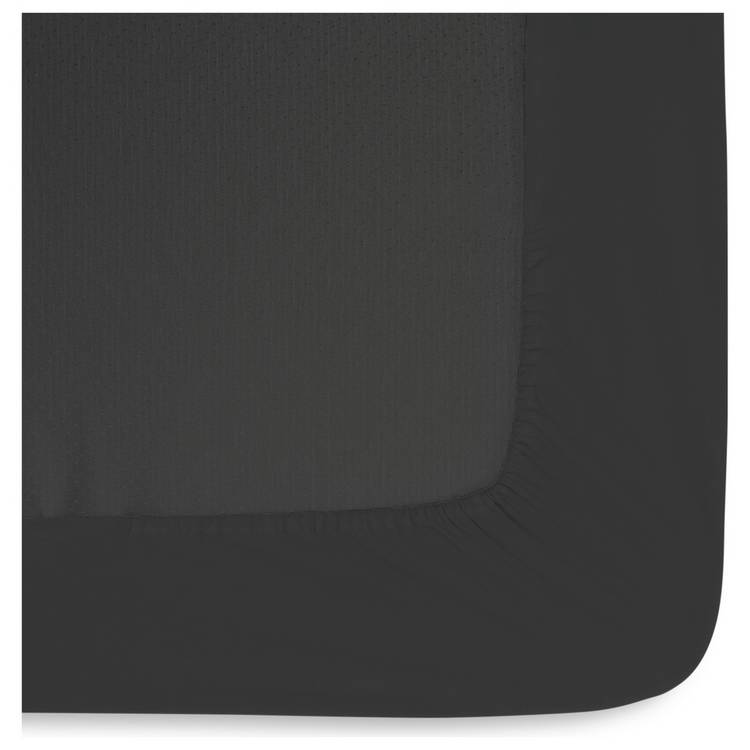 Habitat Washed Plain Charcoal fitted sheet double, imported from the UK