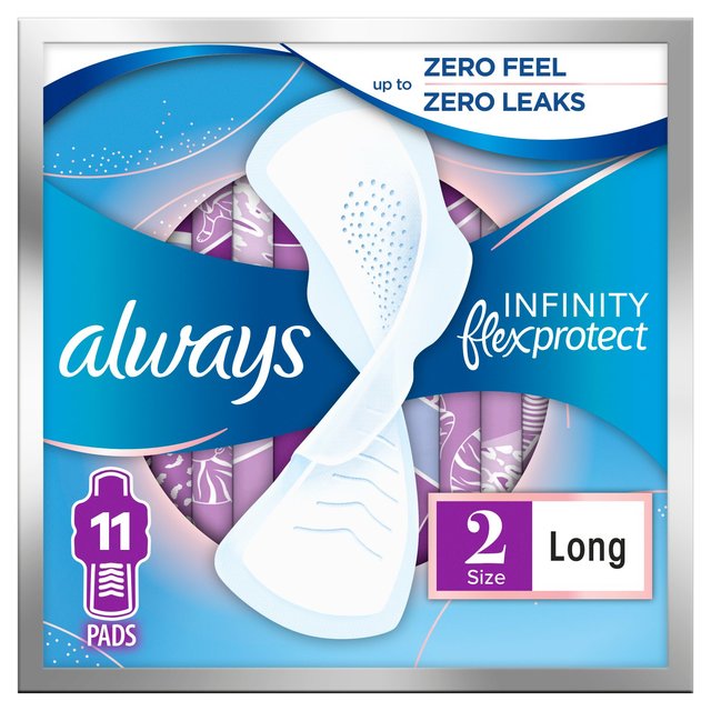 Always Sanitary Towels Infinity Long (Size 2) Wings   11 per pack GOODS M&S   