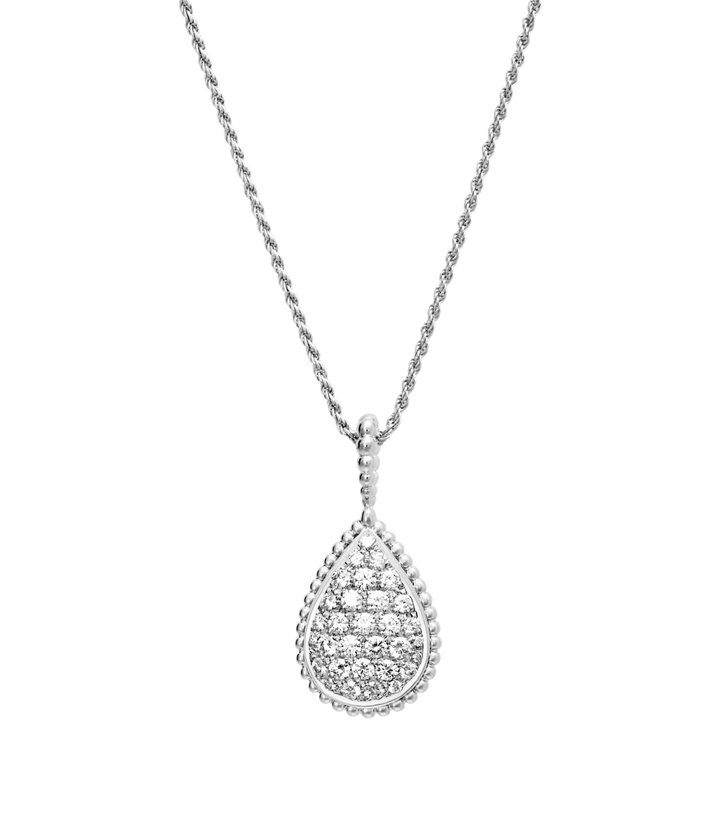 White Gold and Diamond Serpent Bohème Long Necklace