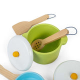 Bigjigs Toys Wooden Role Play Pots & Pans Set GOODS Superdrug   