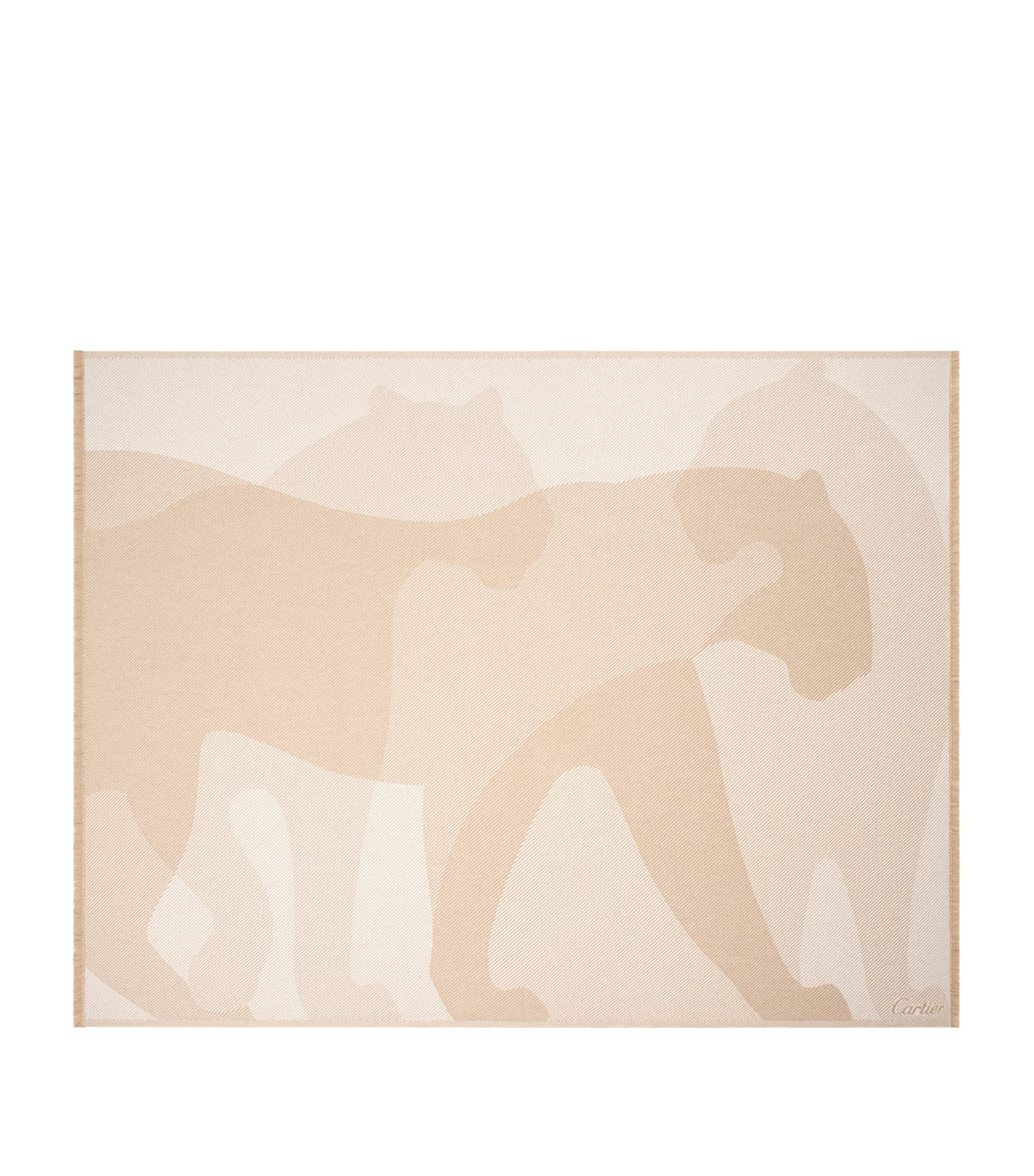 Cartier wool-cashmere blanket with panther motif 190x140cm - British product