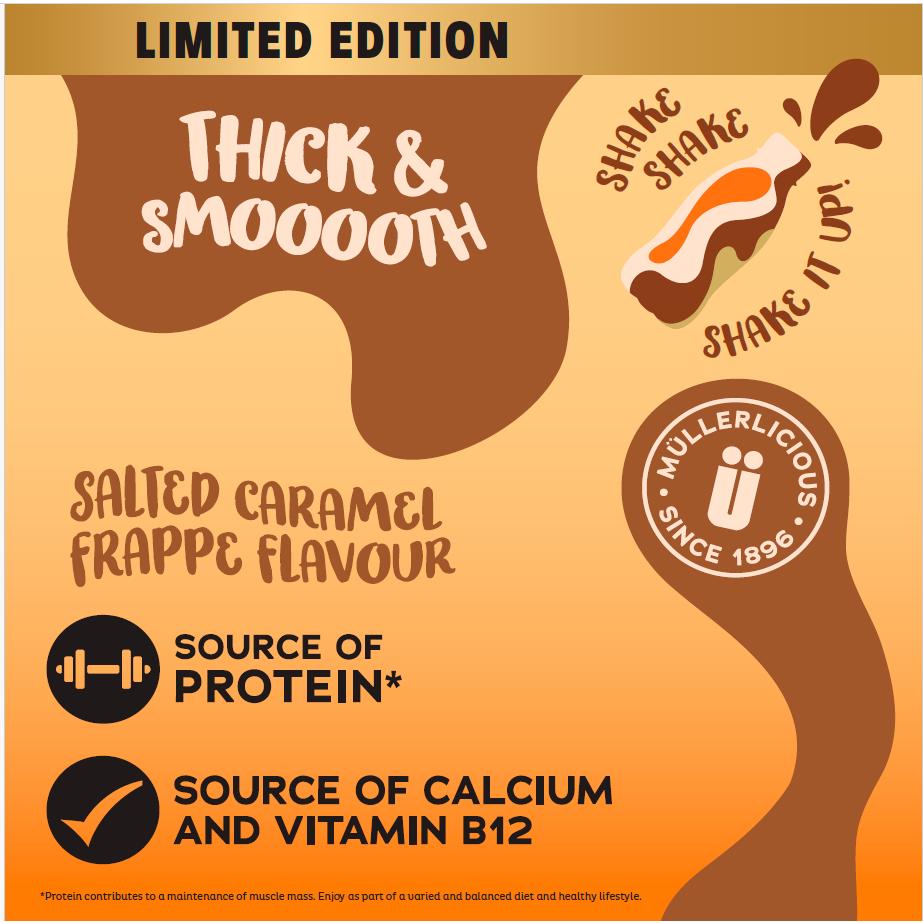 Müller Frijj salted caramel frappe milkshake 330ml (British brand)