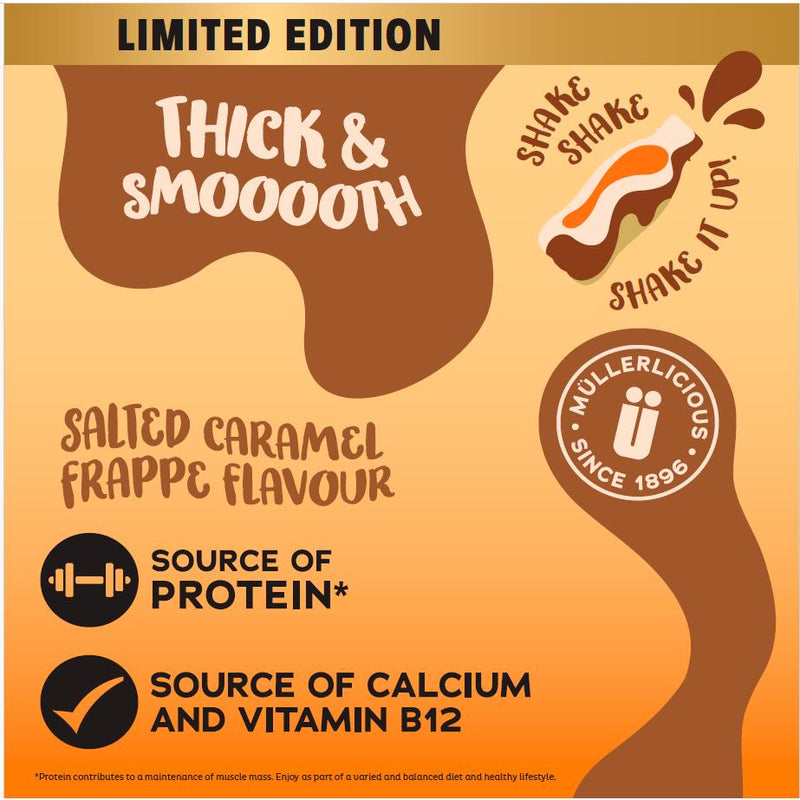 Müller Frijj salted caramel frappe milkshake 330ml (British brand)