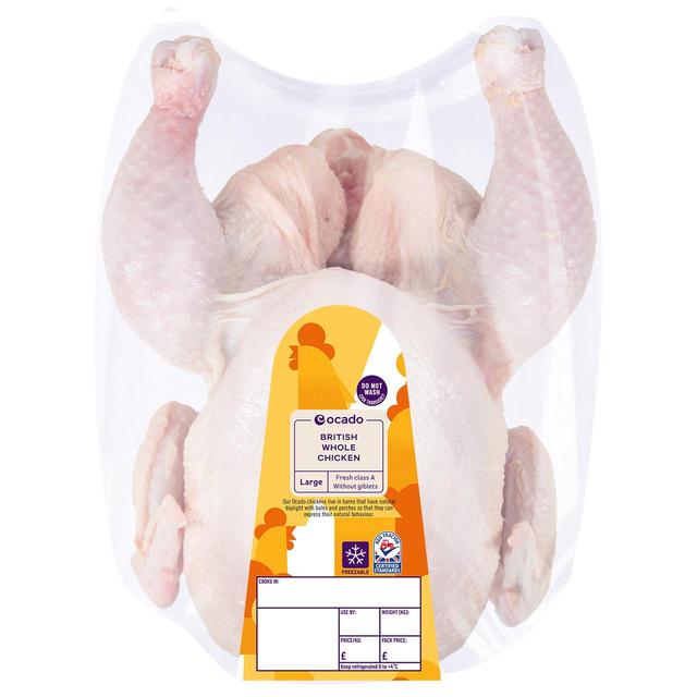 Ocado British Whole Chicken Large   Typically: 1.8kg GOODS M&S   