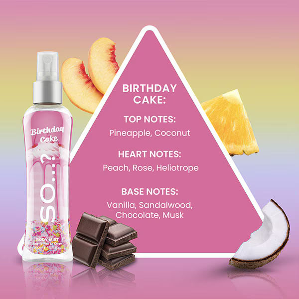 So...? Birthday Cake body mist 100ml (British brand)