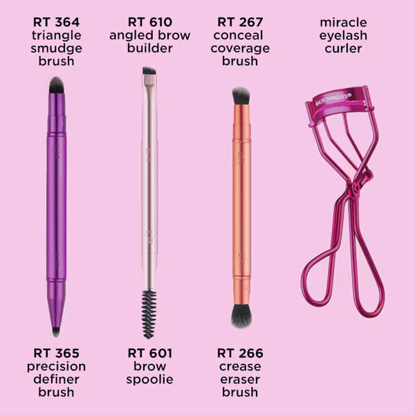 Real Techniques Double Time Makeup Brush & Lash Set, imported from the UK