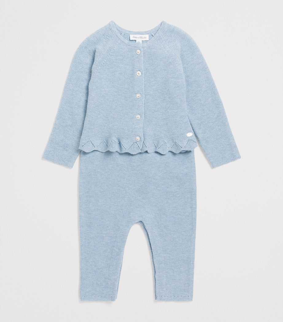 Tartine et Chocolat cotton knitted baby dungarees 0-24 months (British brand)