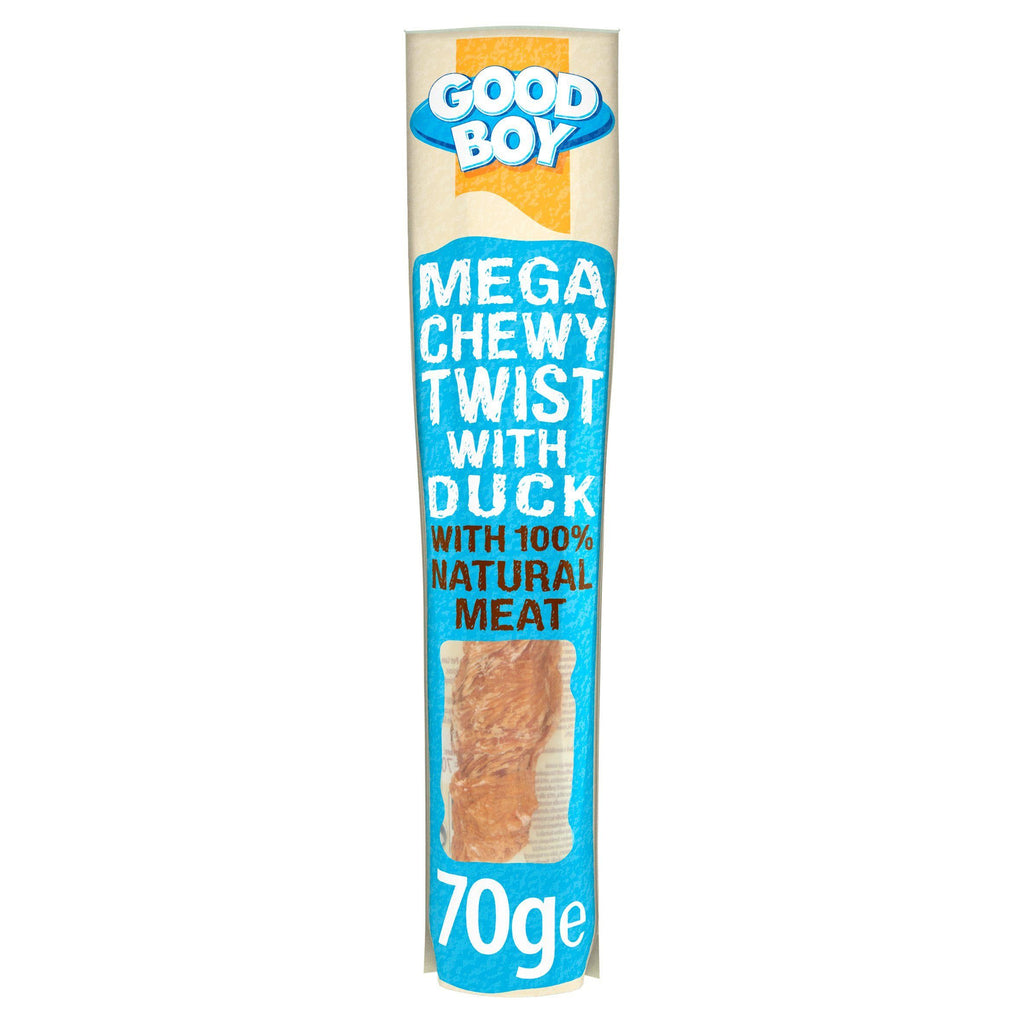 Good Boy Pawsley & Co Mega Chewy Twist with Duck Dog Treats 70g