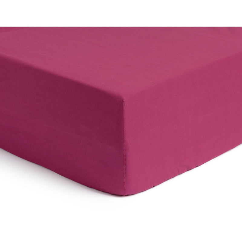 Habitat Cotton Rich 180 TC Plain Berry Fitted Sheet - King