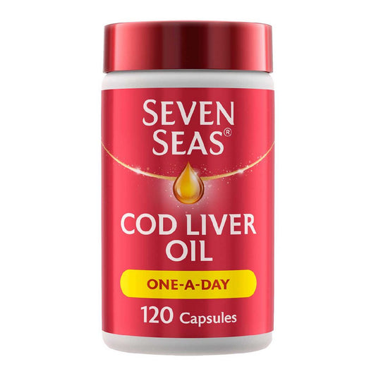 Seven Seas Cod Liver Oil One-A-Day Omega-3 Fish Oil & Vitamin D 120 Capsules GOODS Boots   