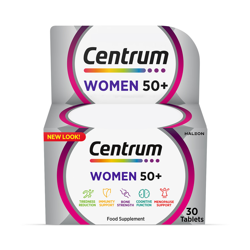 Centrum women 50+ multivitamin 30 tablets, imported from the UK