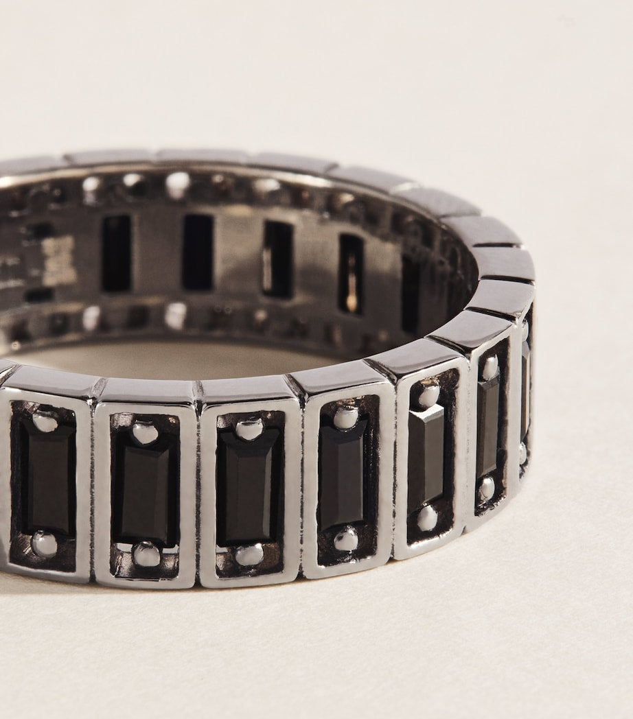 Suzanne Kalan white gold inlay sapphire eternity ring - British product