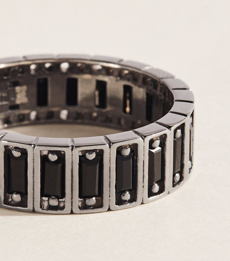 Suzanne Kalan white gold inlay sapphire eternity ring - British product