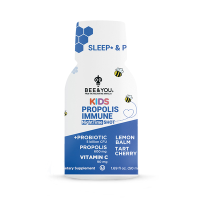 Holland & Barrett BEE&YOU Kids Propolis Immune NightTime Shot Probiotic 12 x 50 ml- Buy online at McGrocer