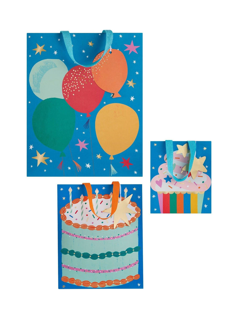 Hallmark gift bags pack of 3 colourful small medium large - British product