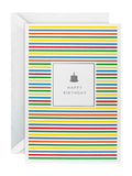 Hallmark 3D pop-up birthday card with colourful stripes, imported from the UK