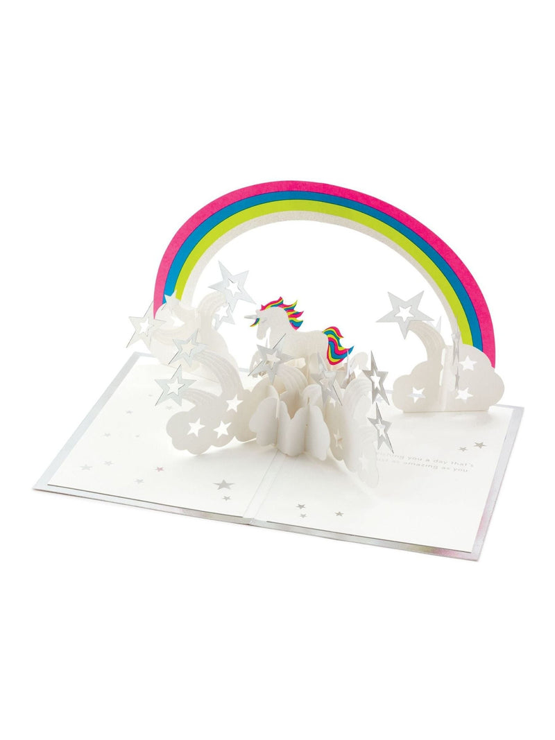 Hallmark birthday card 3D pop-up unicorn design (British brand)