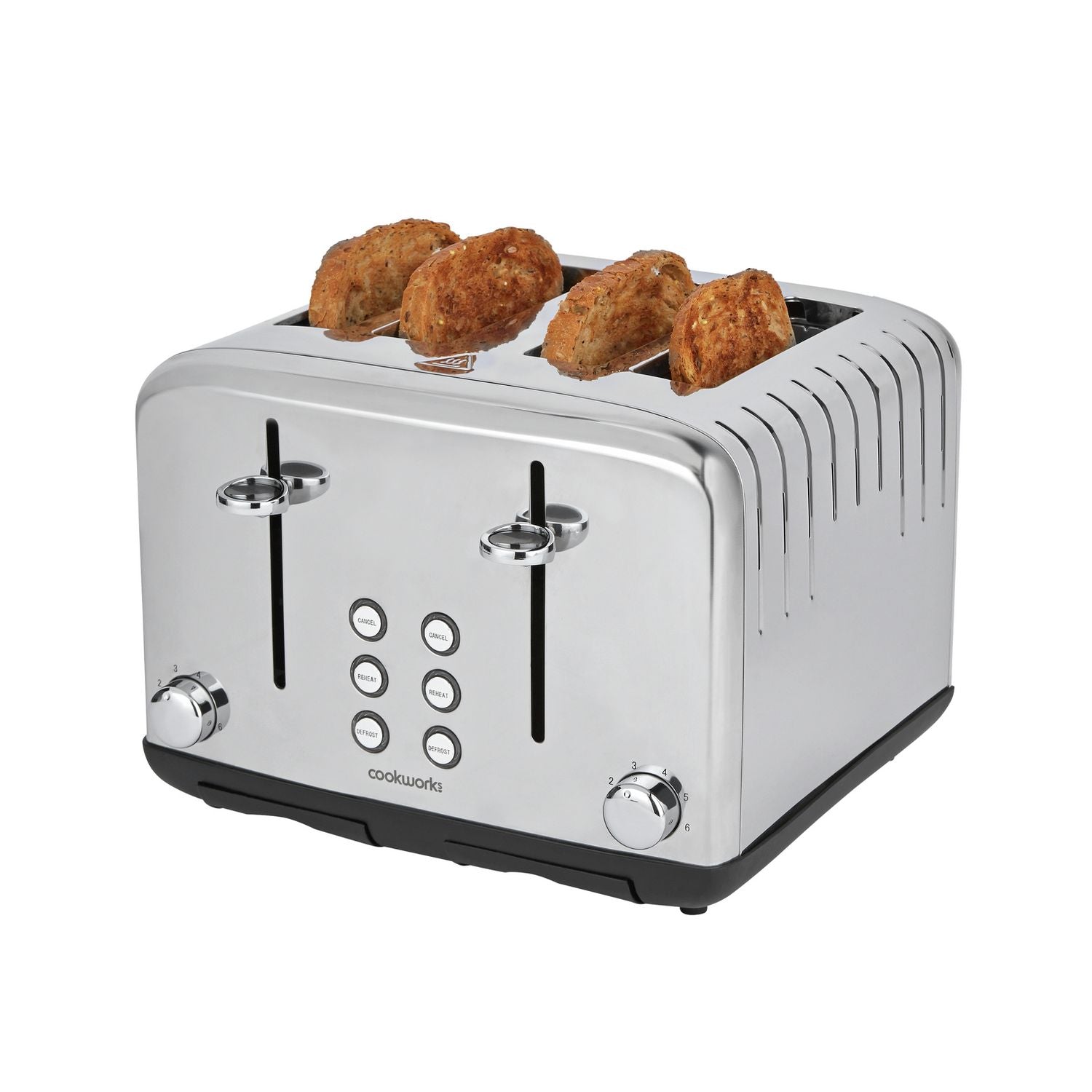 Cookworks 4 slice toaster stainless steel - British product