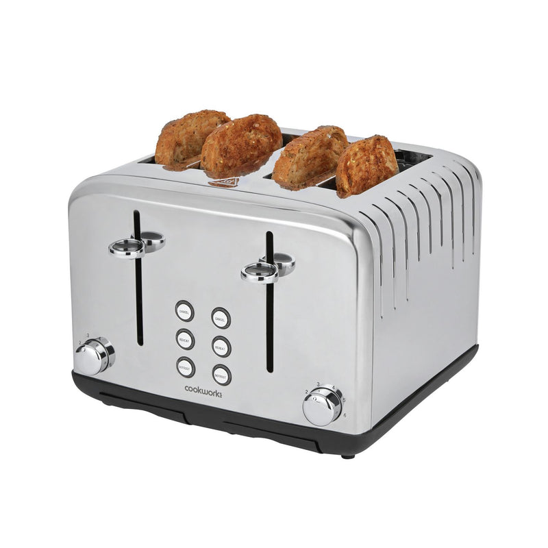 Cookworks 4 slice toaster stainless steel - British product