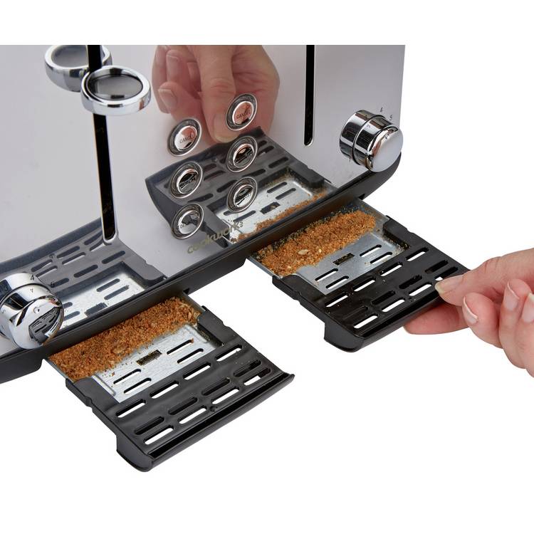 Cookworks 4 slice toaster stainless steel - British product