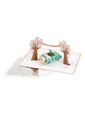 Hallmark green wedding card 3D pop-up cherry blossom - British product