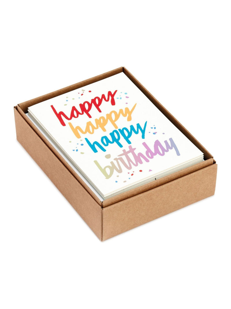 Hallmark 24 pack birthday cards colourful designs - British product