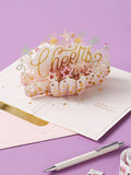 Hallmark 3D pop-up birthday card with stars and streamers, UK version