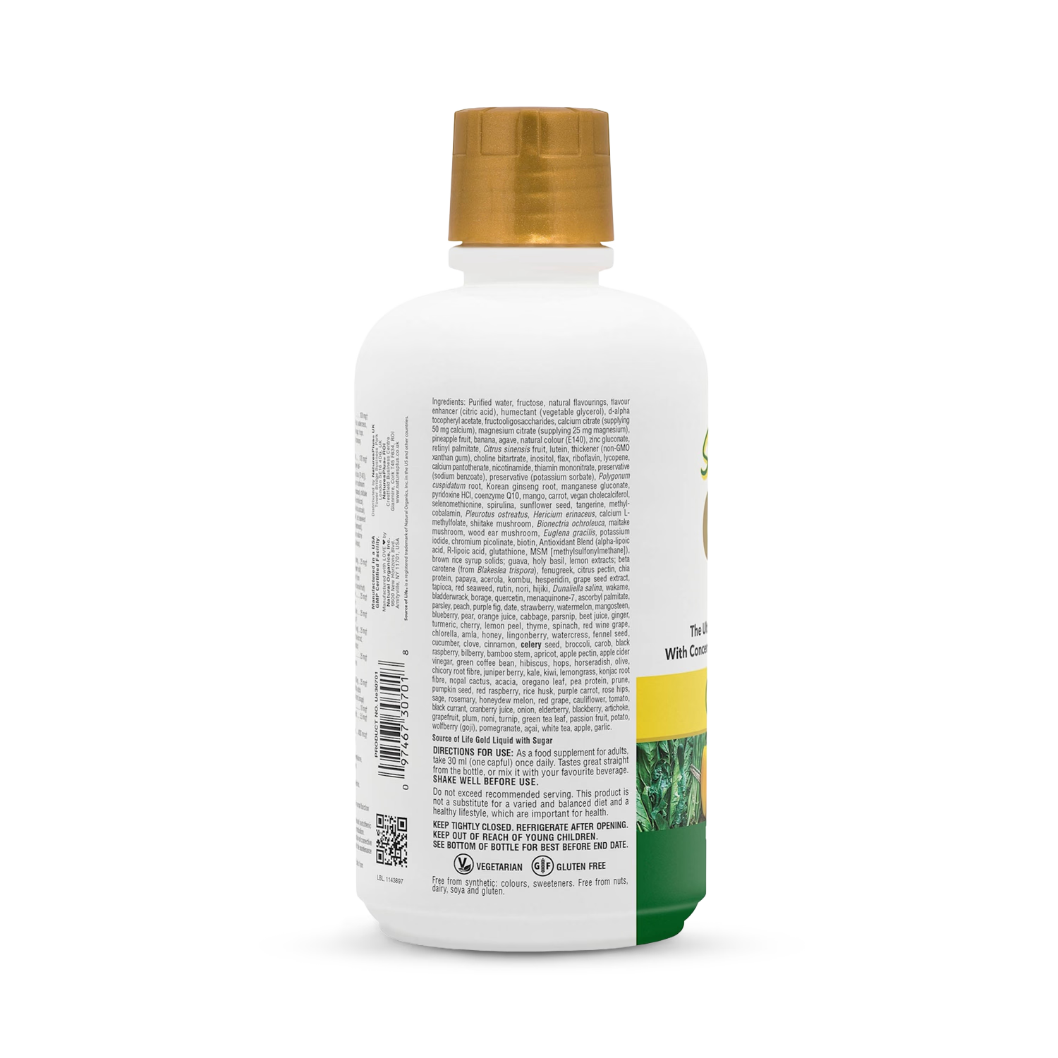 NaturesPlus Gold multivitamin liquid 900ml (British brand)