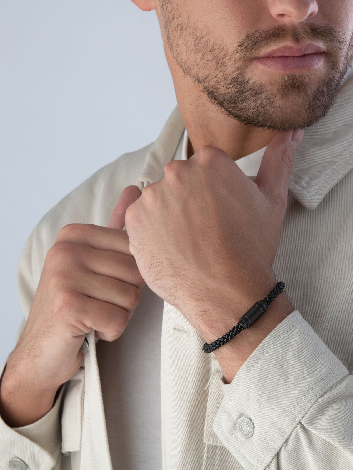 Black Leather Bracelet