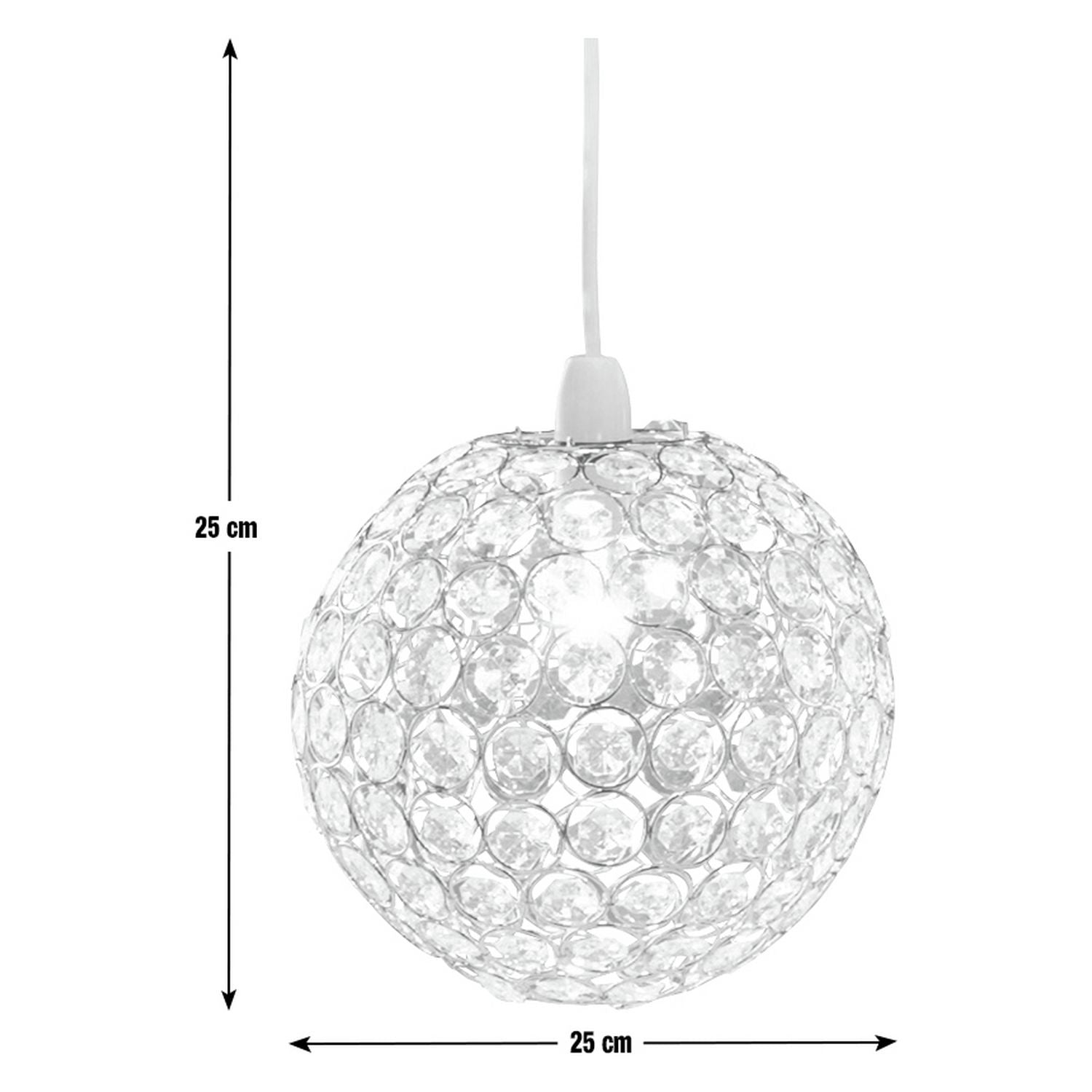 Argos Home clear beaded orb lampshade 25cm - British product