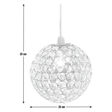 Argos Home clear beaded orb lampshade 25cm - British product