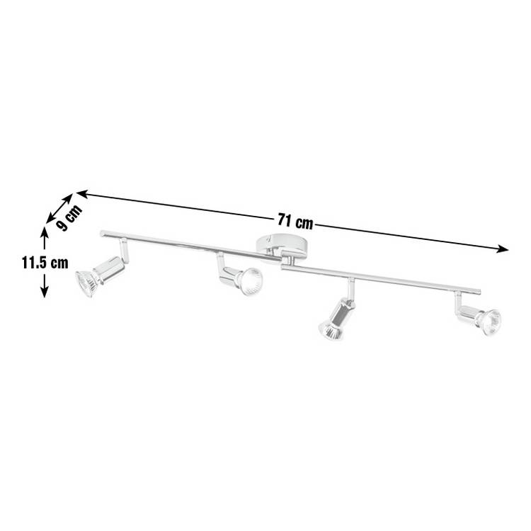 Argos Home Cromer 4-spotlight chrome ceiling bar (British brand)