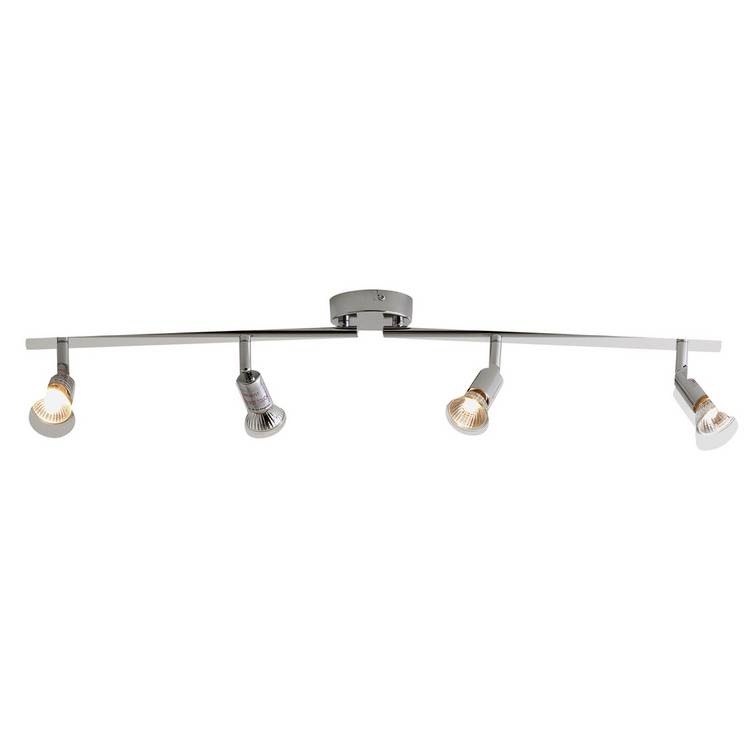 Argos Home Cromer 4-spotlight chrome ceiling bar (British brand)