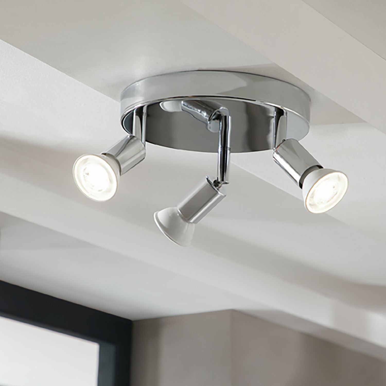 Argos Home 3 spot ceiling plate silver 19cm (British brand)